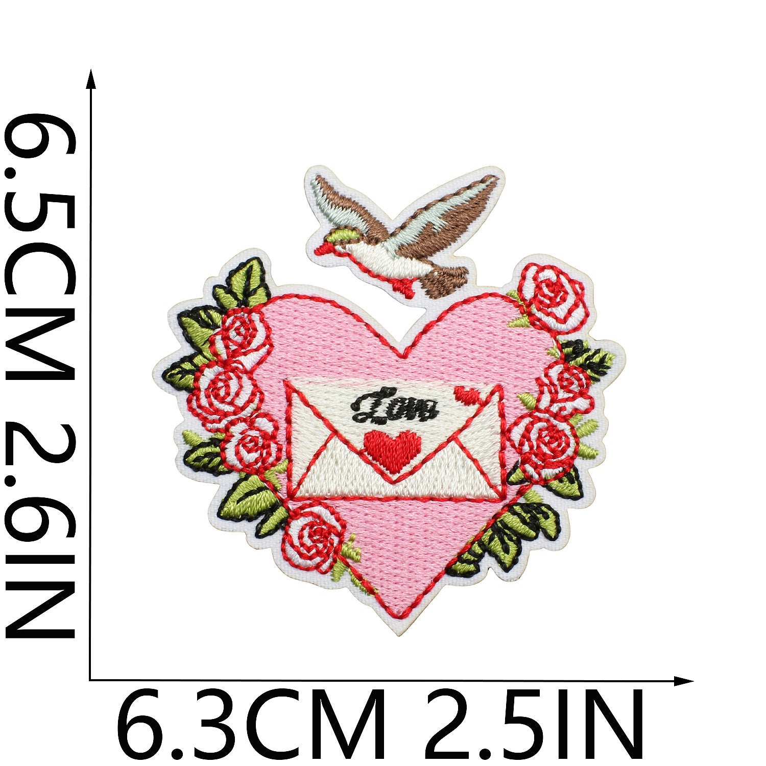 Wholesale Valentine's Day Love Letter Pink Bow Bear Embroidery DIY Patches