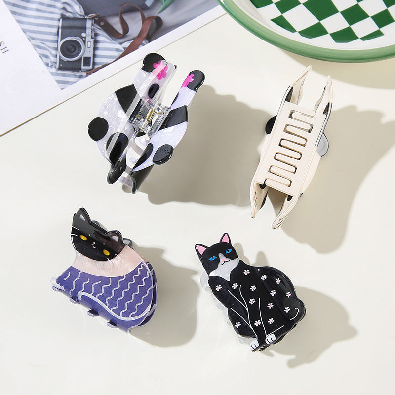 Wholesale Chic Panda Design PVC Hair Gripper Clip Handmade Women S Everyday Styling Accessory