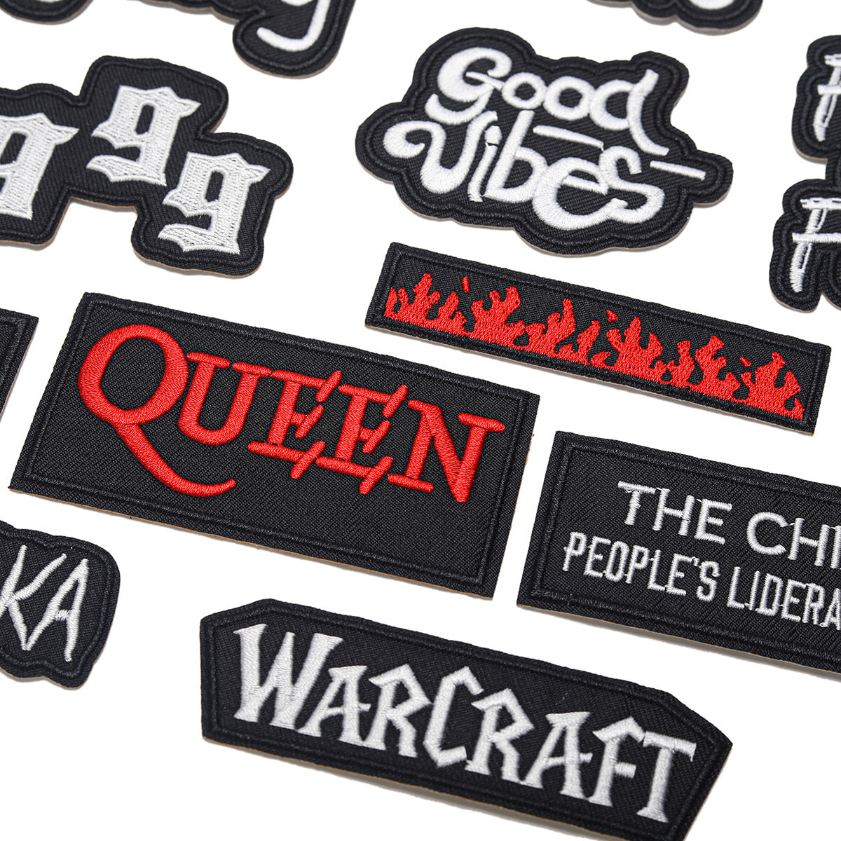 Wholesale Black And White Embroidered Letter Patches Set Of 16 For Clothes Bags Towels Fashion Decorative Gift Resale