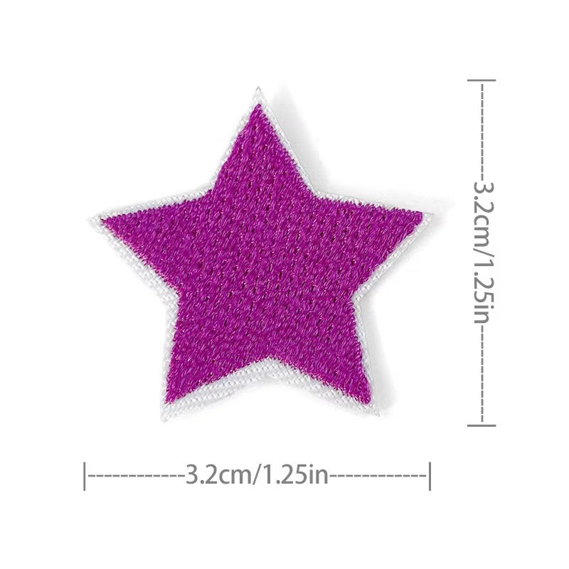 Wholesale Embroidered Star Patches 36 Pack Sew On Appliques For Clothing And Towels Fashion Accessory DIY Gift Resale