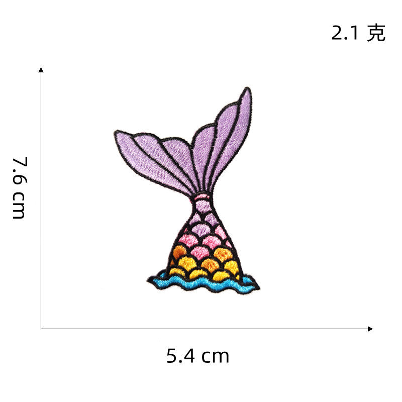 Wholesale Colorful Mermaid Tail Embroidered Patch