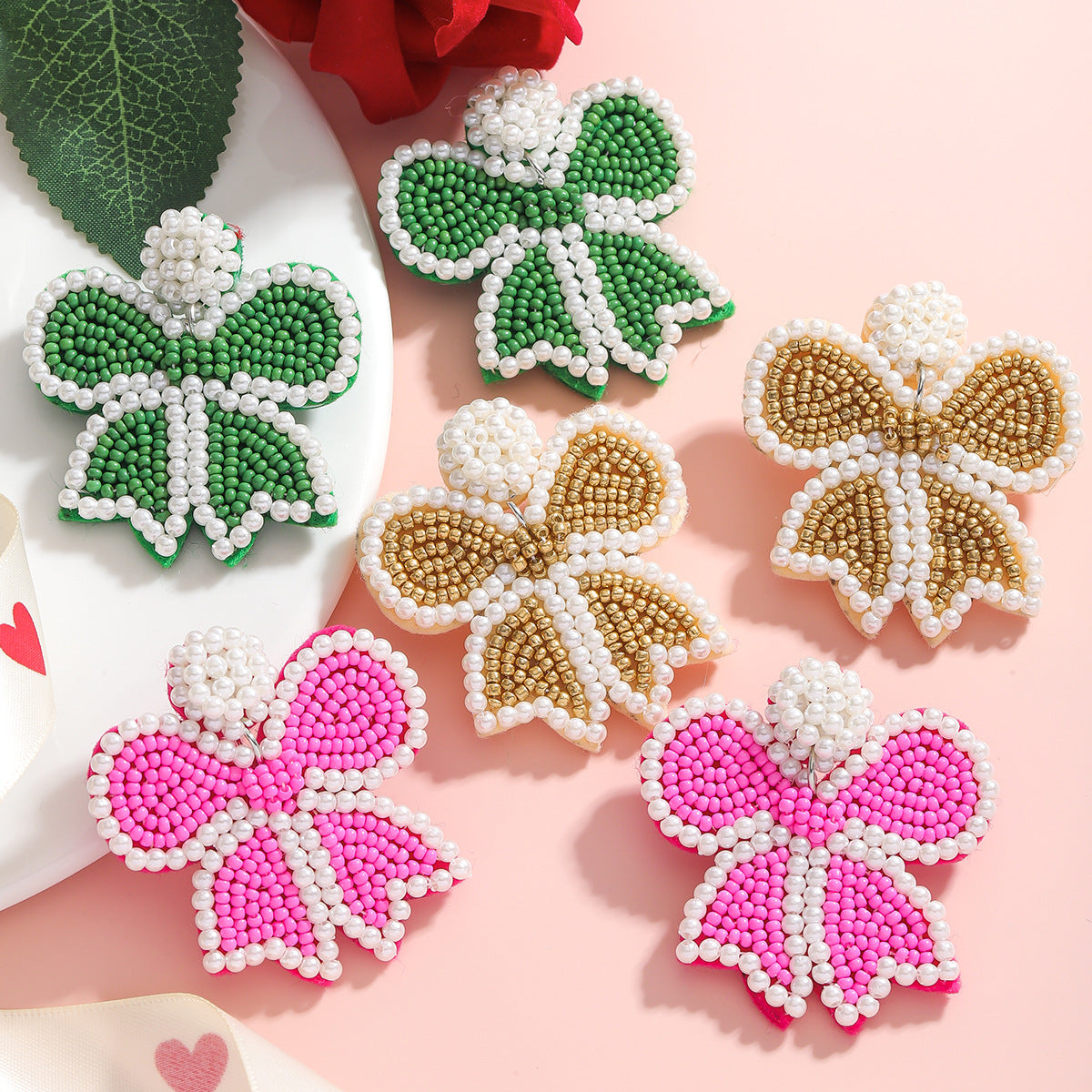 Wholesale Colorful butterfly pearl earrings