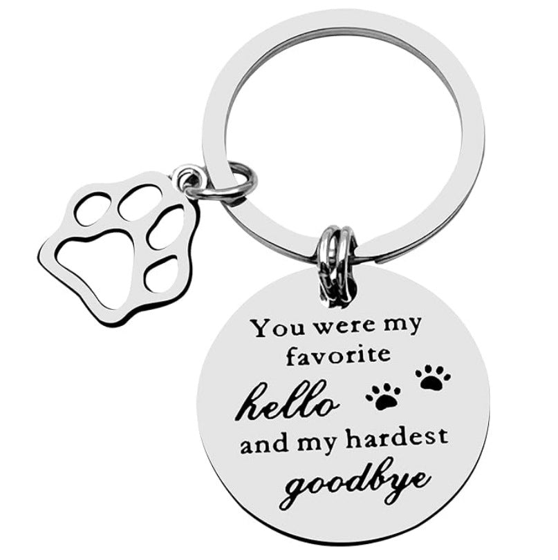 Wholesale Pet Commemorative Dog Stainless Steel Keychains