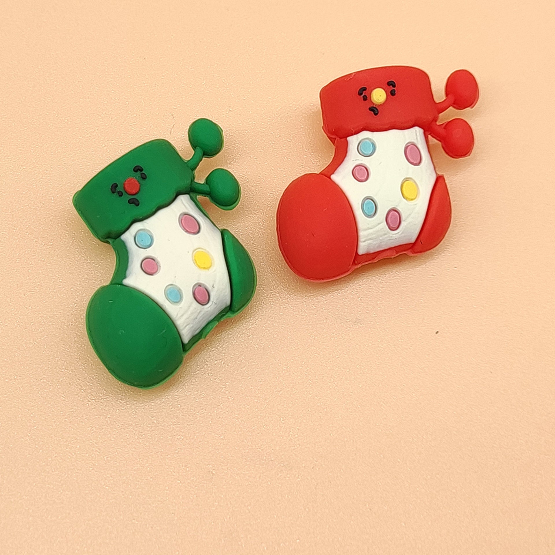 Wholesale 20pcs/psck   Christmas  silicone 3D Focal Beads