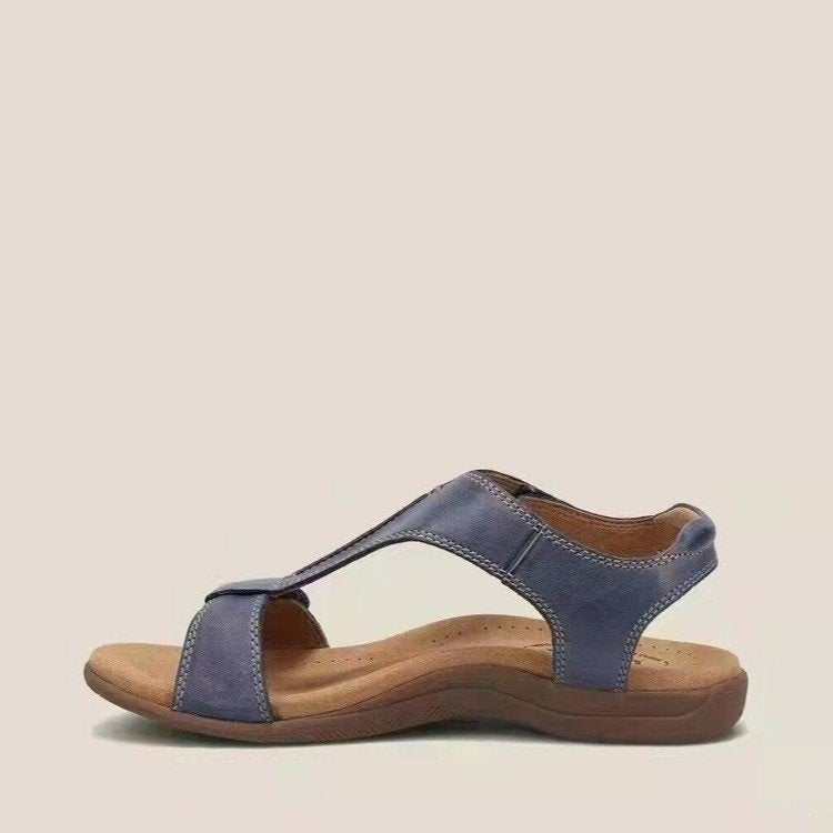Plataforma de goma de verano al por mayor zapatos para mujeres con sandalias de playa de velcro buckle
