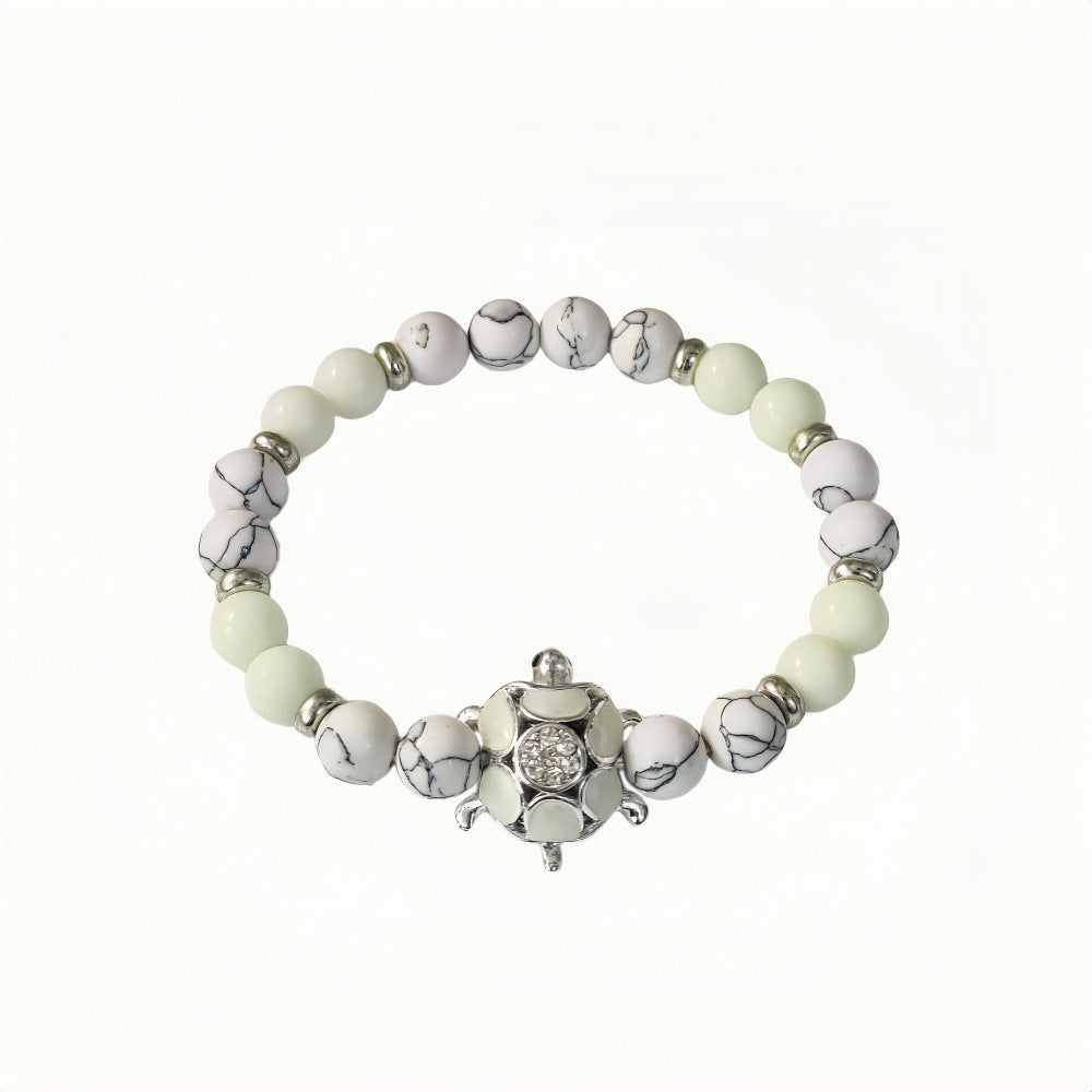 Wholesale 4pcs Luminous Little Elf Turquoise Beads Paired With Turtle Bracelet
