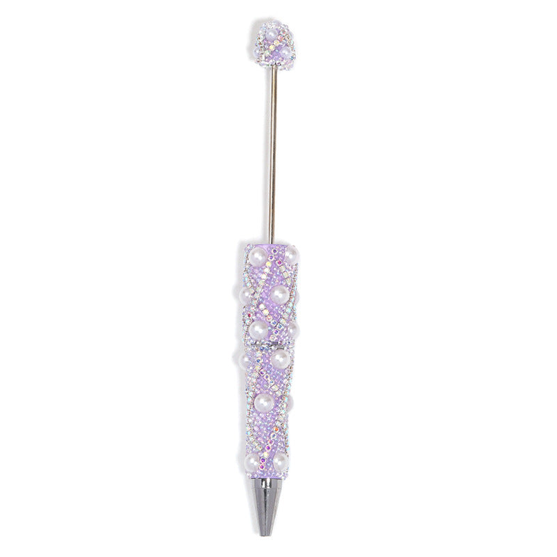 Wholesale 5pcs Heavy Industry Full Diamond Pearl Chain Beaded Pen DIY