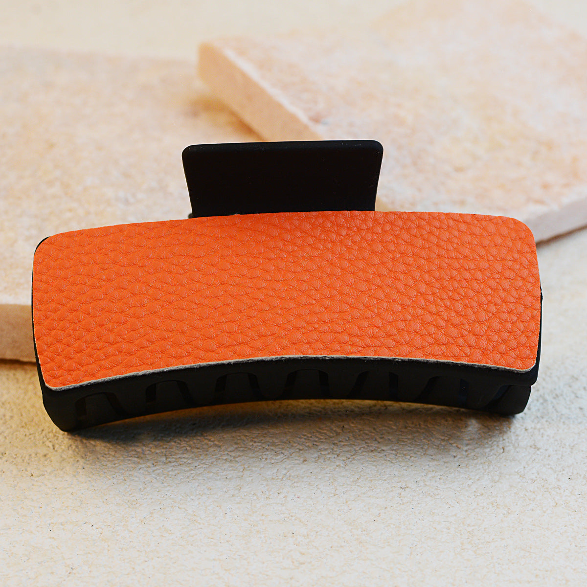 Wholesale Solid Color Leather Hairpin Shark Clip