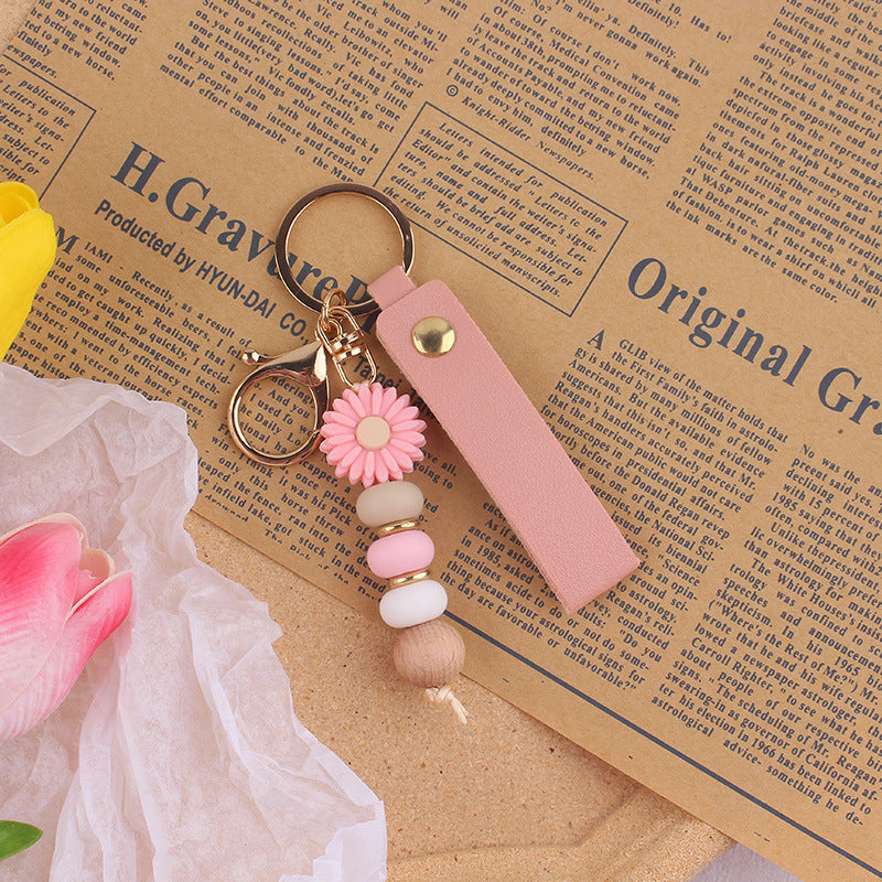 Wholesale  Cartoon  Pendant  Leather  Silicone Keychain