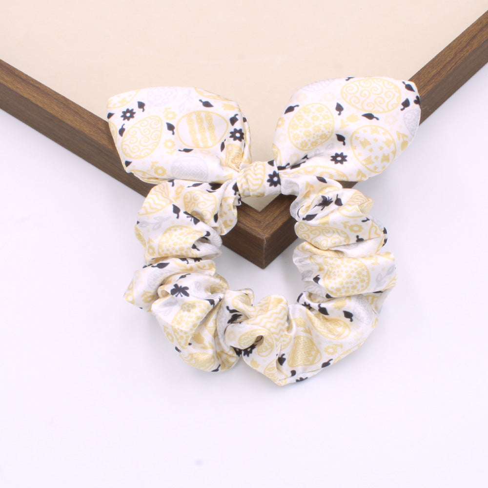Wholesale 5pcs Easter Rabbit Ear Egg Hair Band Bow Fabric Hair