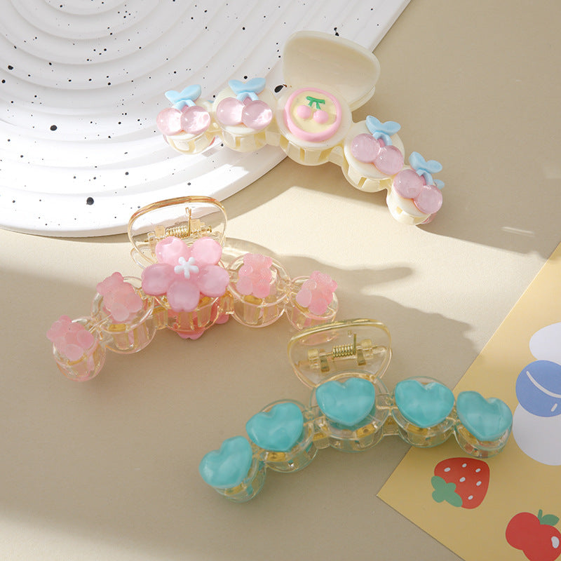 Wholesale  cat eye love shark clip small fresh hair clip