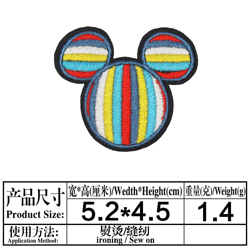 Wholesale Round Cartoon Mouse Embroidered Patch For Clothing Bags And Towels A Chic Decorative Accent OLY Exclusive