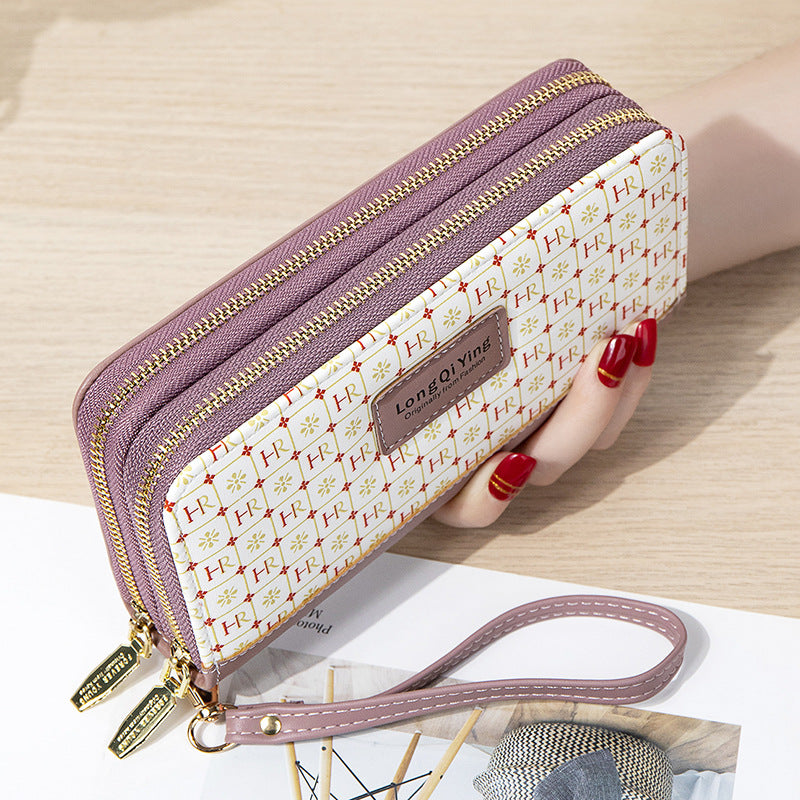 Wholesale Long Letter Double Zipper Large Capacity PU Women's Wallet