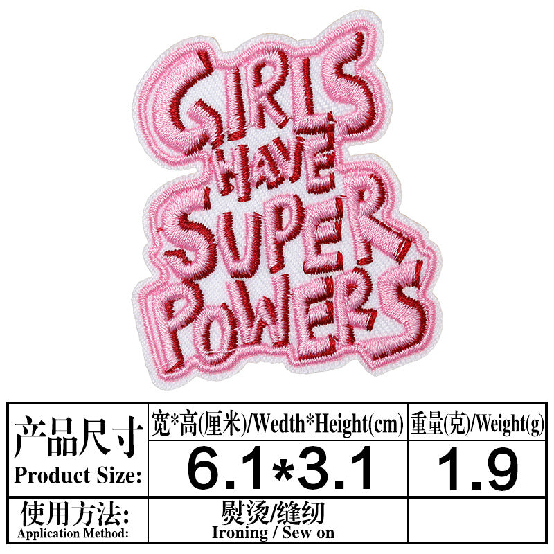 Wholesale Inspirational  encourages English embroidery DIY Patches