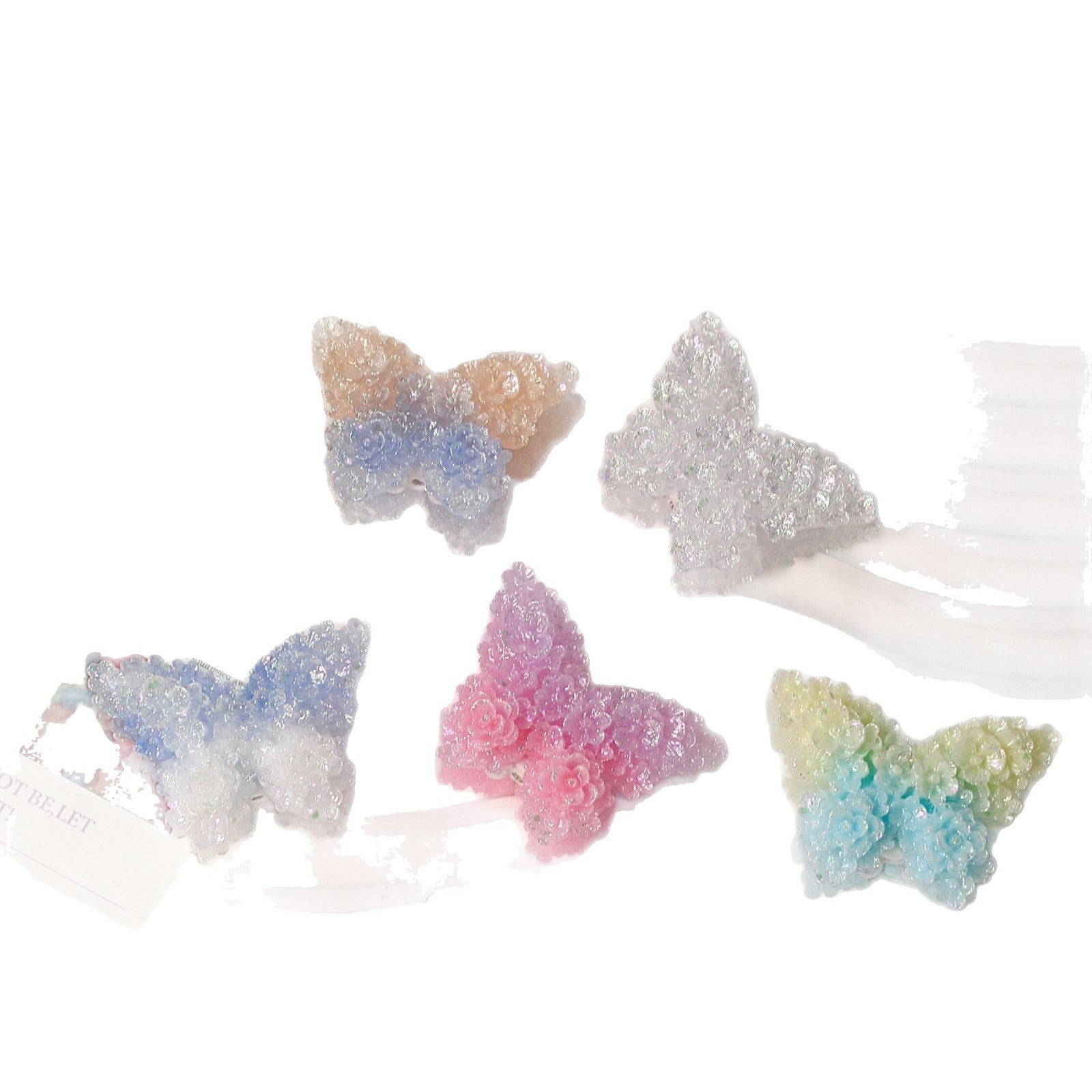 Wholesale 10pcs colored butterfly sugar beads