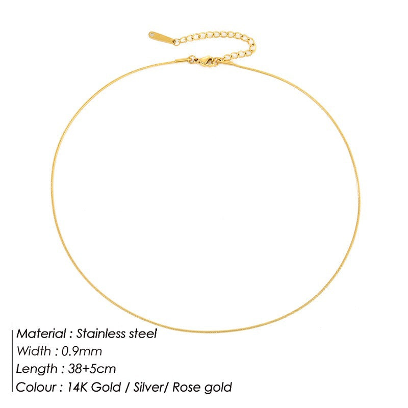 Collares de acero de acero redondo de acero titanio al por mayor