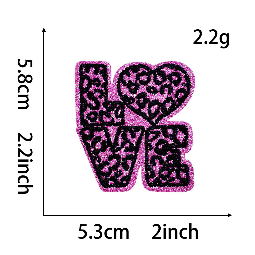 Wholesale Polyester Embroidered Iron On Patch Valentine Hearts Cherries Bow XOXO Everyday Use For Coats Bags