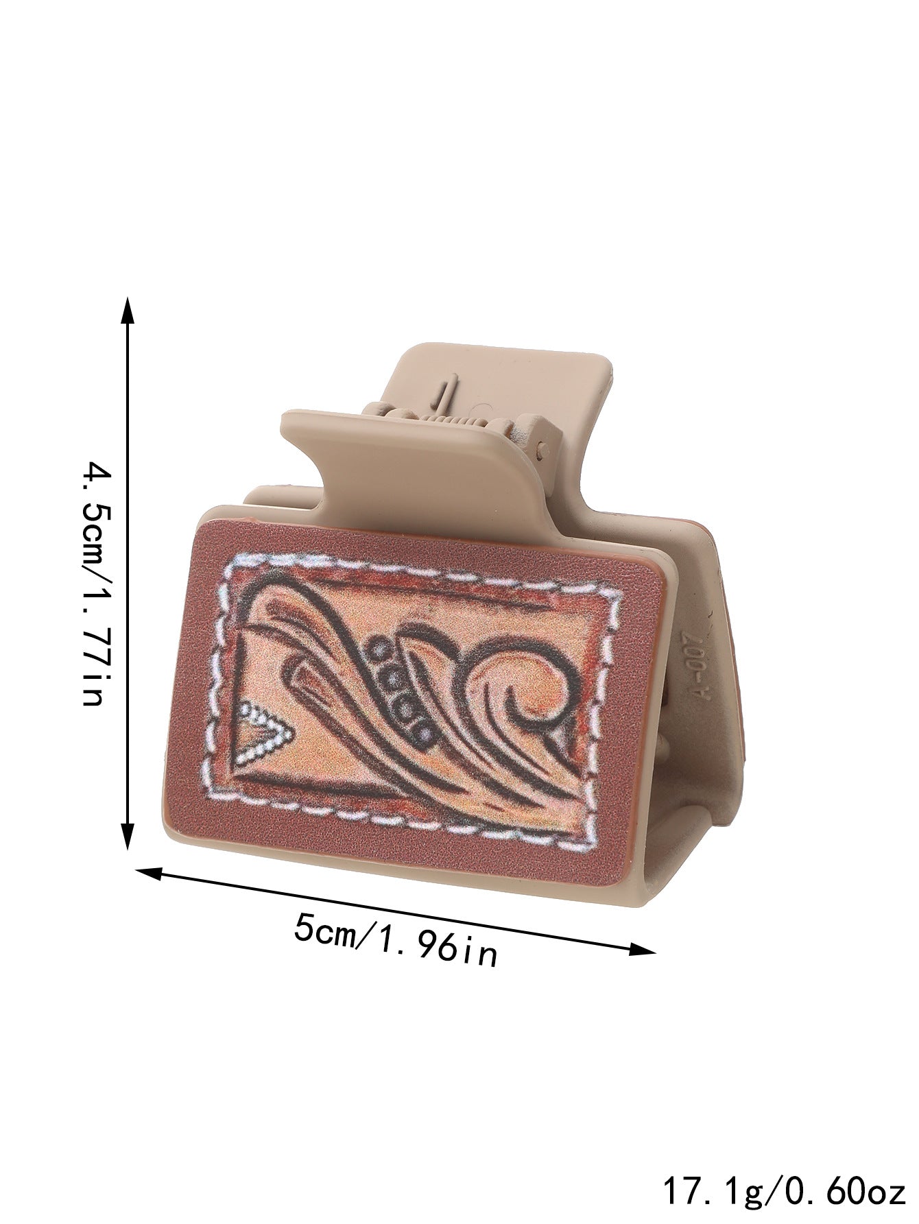 Western-style leather hairpin shark clip