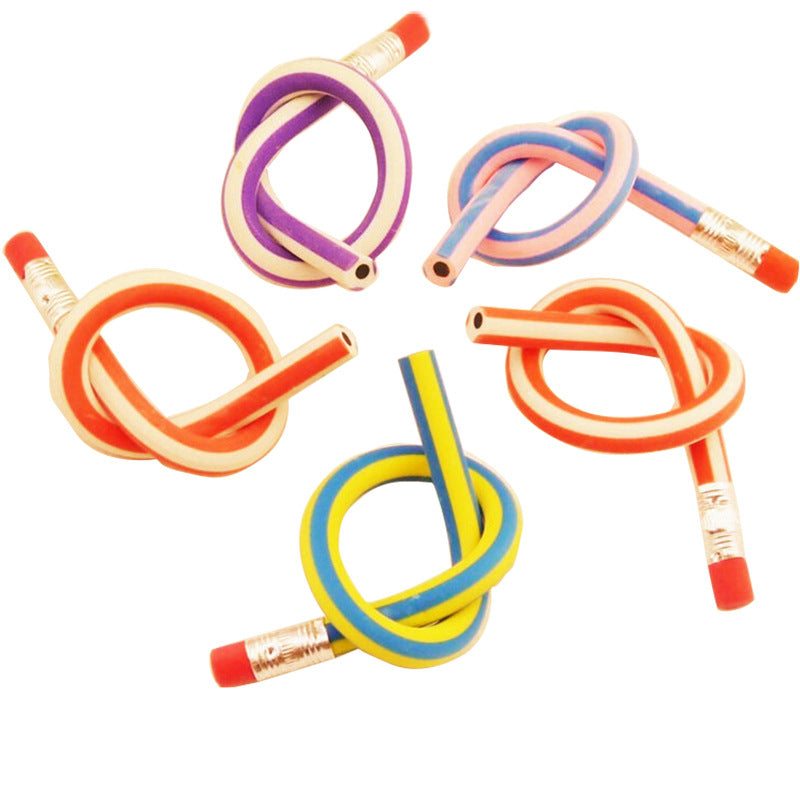 Wholesale Can Be Bent At Will Will Not Break Decompression Plastic Soft Pencil