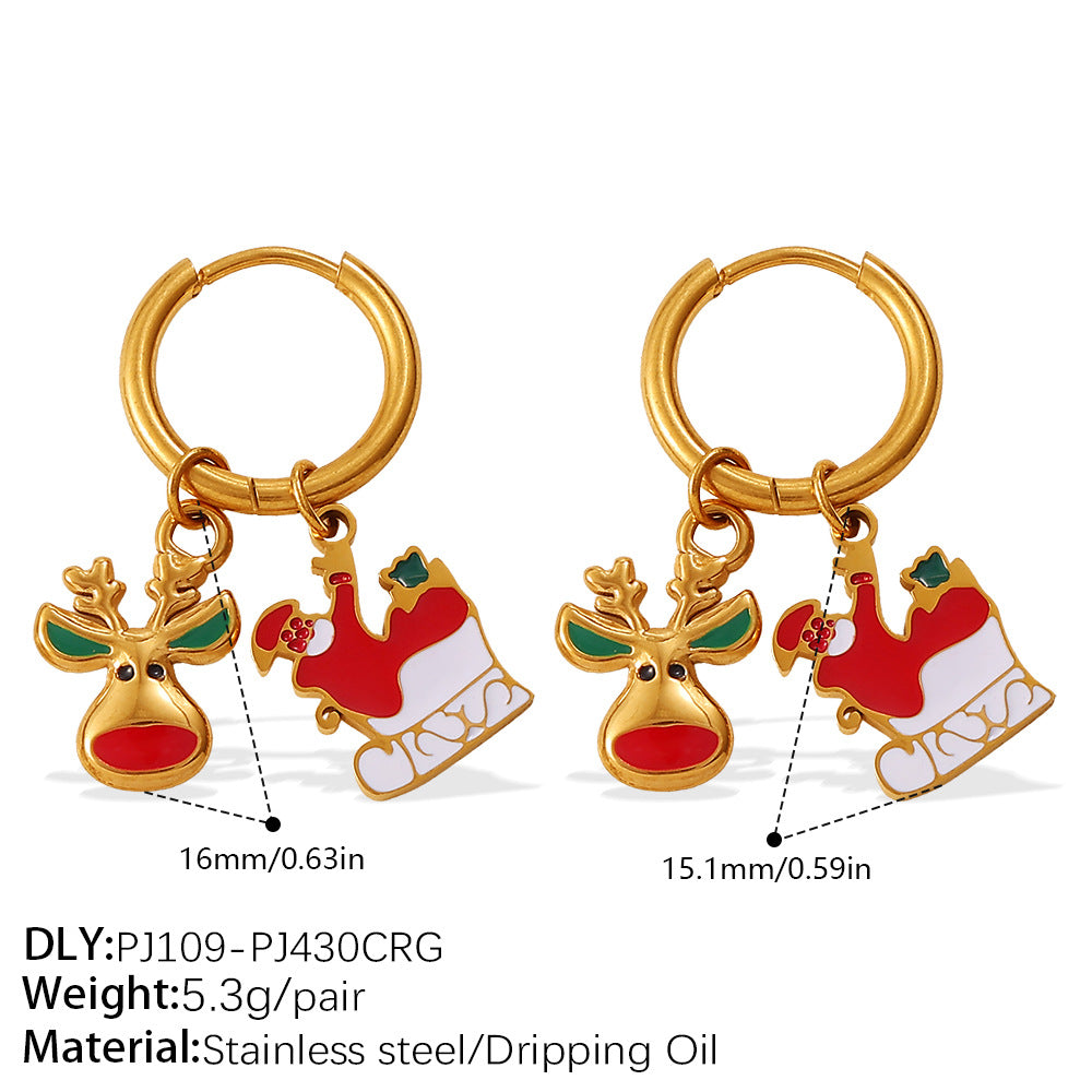 Wholesale Christmas series gingerbread  earrings