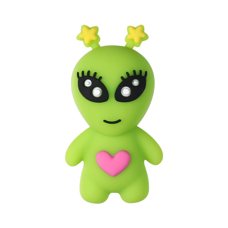 Wholesale 20pcs 3D Alien Silicone Beads Food Grade  Loose Beads for Bracelets Focal Beads