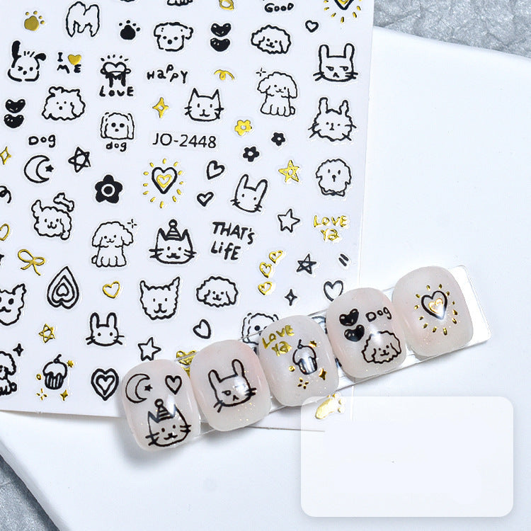 Wholesale Internet Celebrous Cute Graffiti Nail Art Sticker