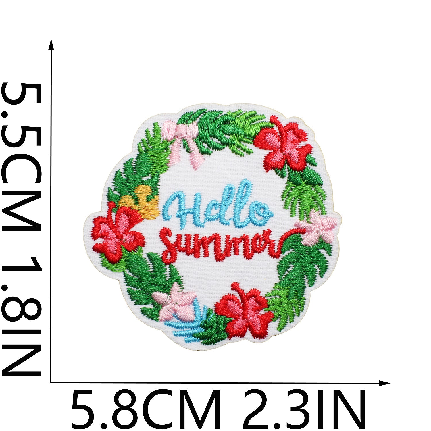 Wholesale Trendy Hawaiian Tropical Embroidered Patch With Flamingo Palm Tree Pineapple Clothing DIY Accessory Resale