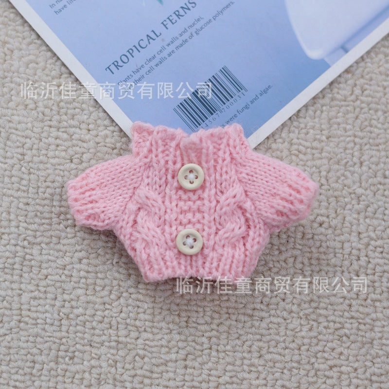 Wholesale 10pcs Mini colored button sweater Doll Accessories