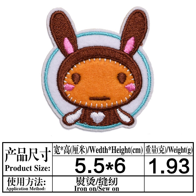 Wholesale Cartoon Animal Embroidered Patches Chic Cloth Applique For Jeans DIY Clothing Decorative Accent Gift Boutique Resale