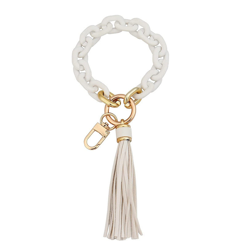 Wholesale Tassel Acrylic Bracelet Keychain