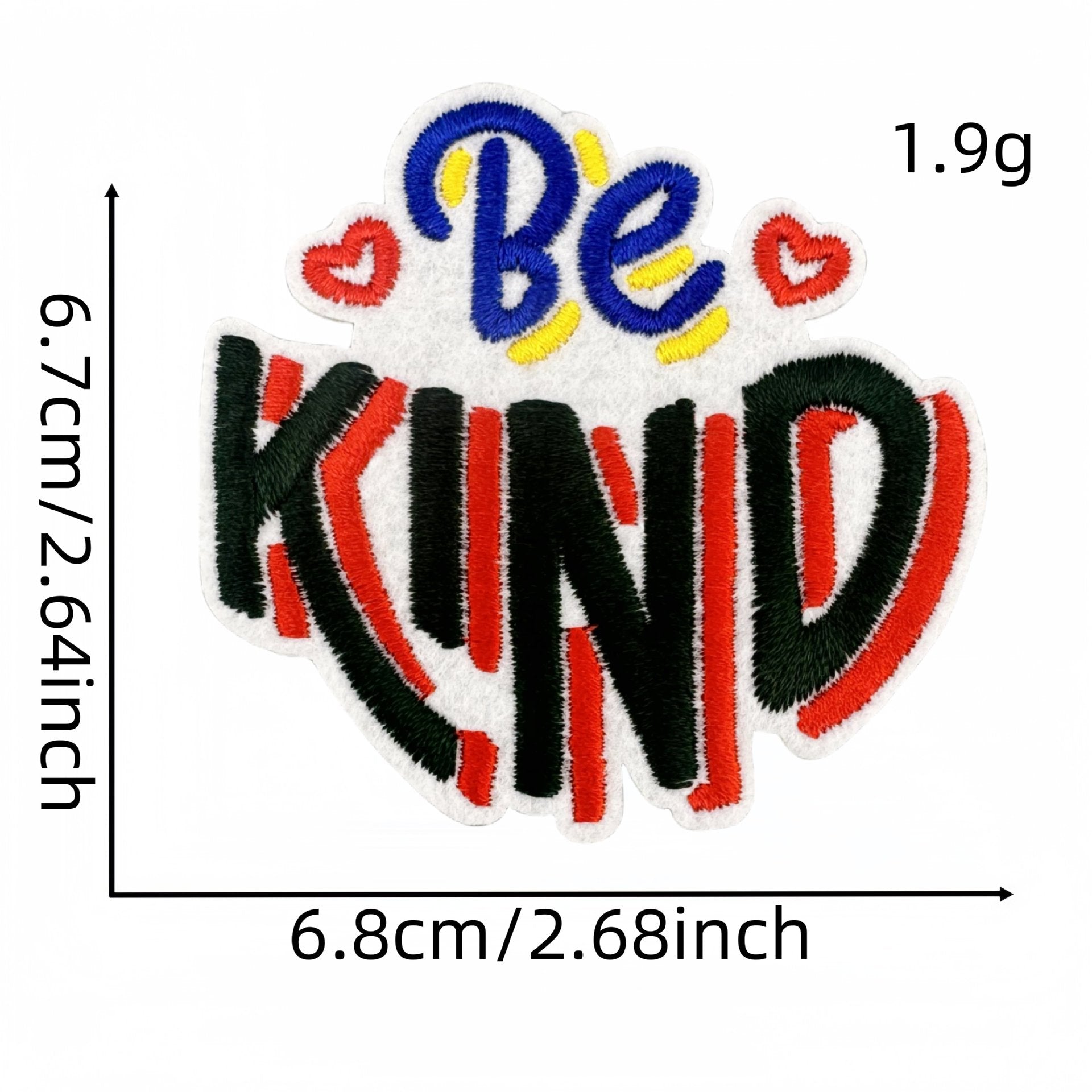 Wholesale Colorful and kind English word embroidery DIY patches