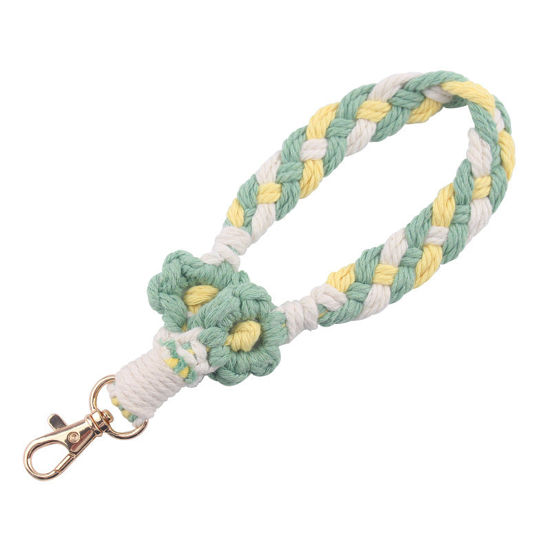 Wholesale Creative DIY Cotton Cotton Manual Weaving Flower Sneeper Keychain