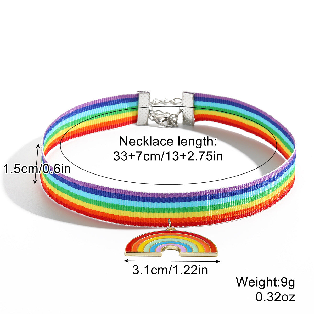 Wholesale 1pair/pack Rainbow Heart Magnetic Bracelets for Valentine's Day.