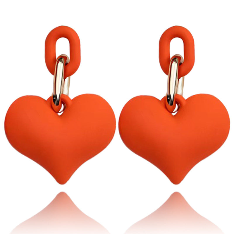 Wholesale Colorful acrylic heart earrings