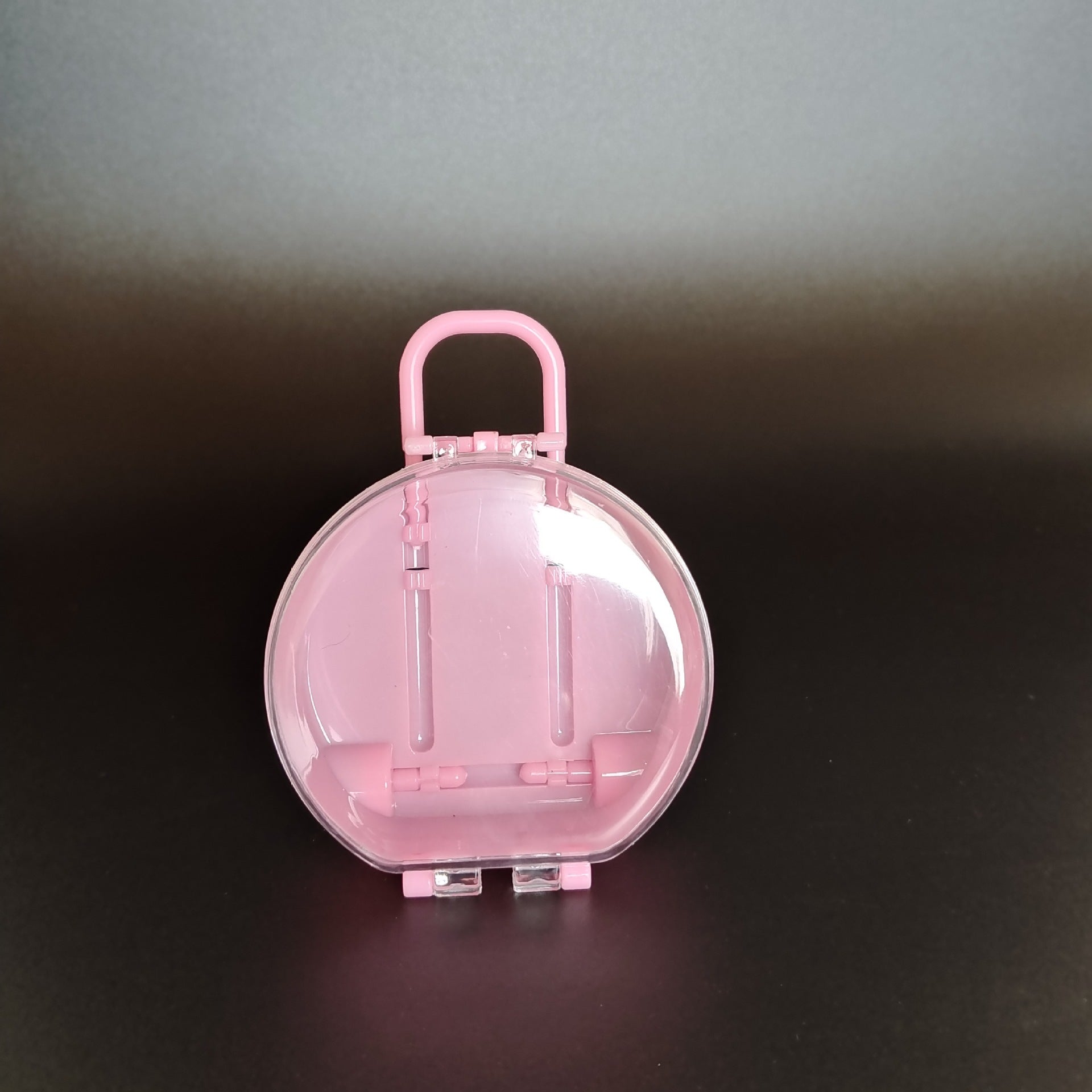 Wholesale 12pcs Christmas Candy Storage Mini Cute Round Trolley Case Plastic Packaging Desk Jewelry Box