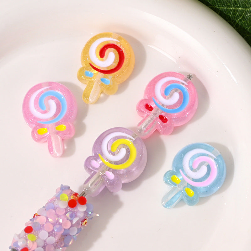 Wholesale  Random 5pcs/pack  Candy-colored buttercream gum sticks  Acrylic Beads