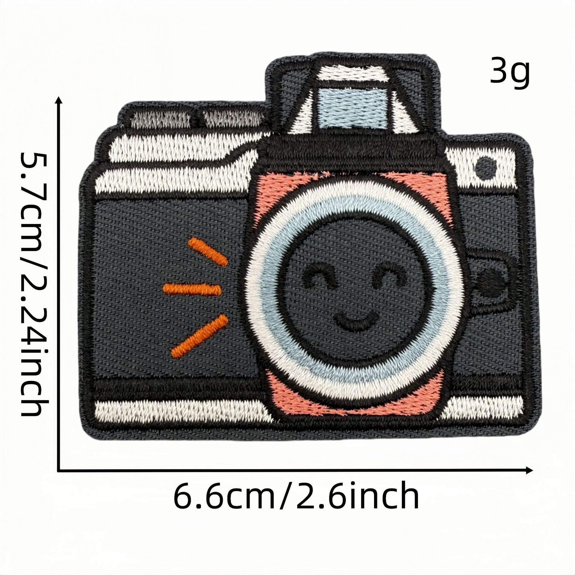 Wholesale Trendy Cartoon Camera Embroidered Iron On Patches For Clothing Decoration DIY Accessory