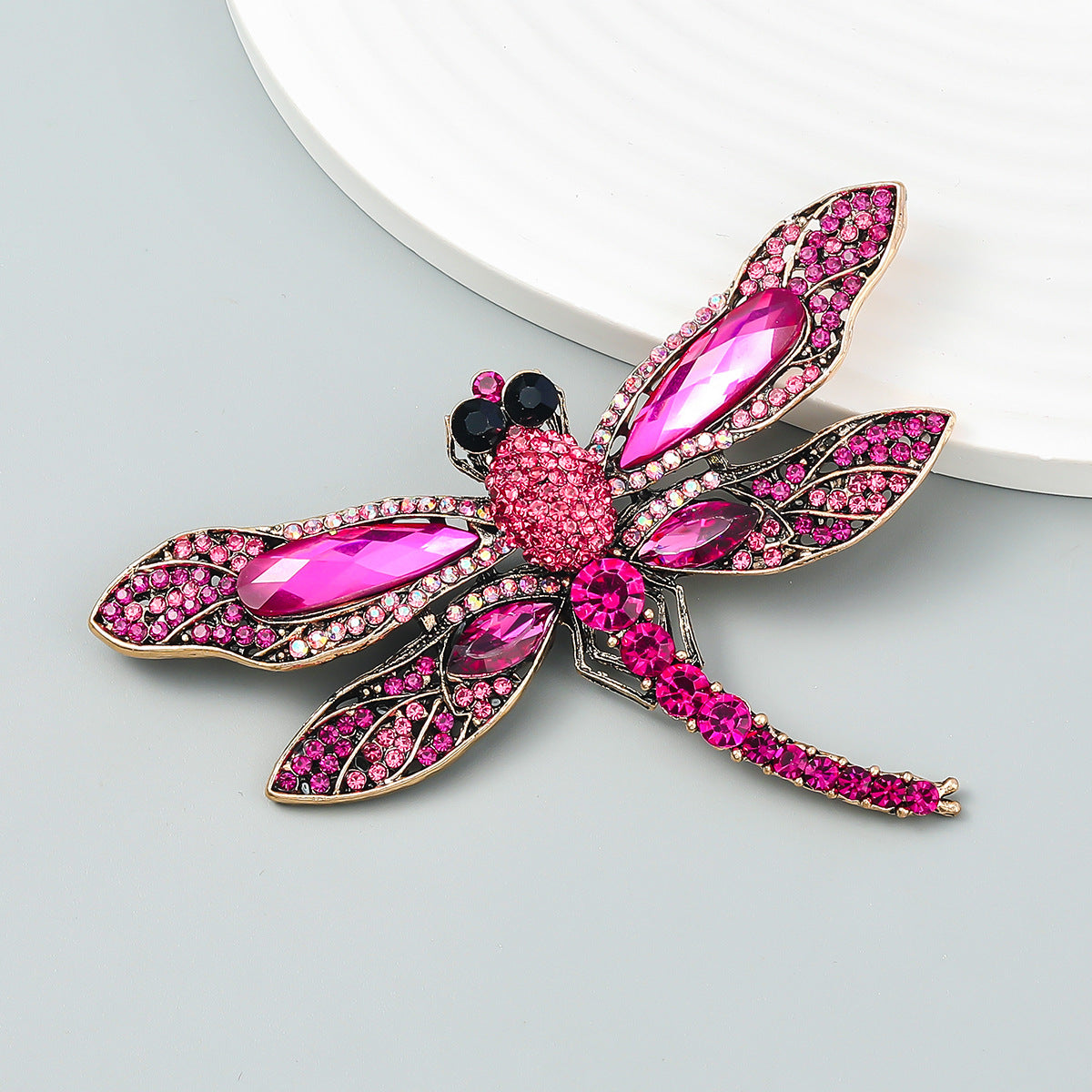 Wholesale Diamond Dragonfly Alloy Brooch