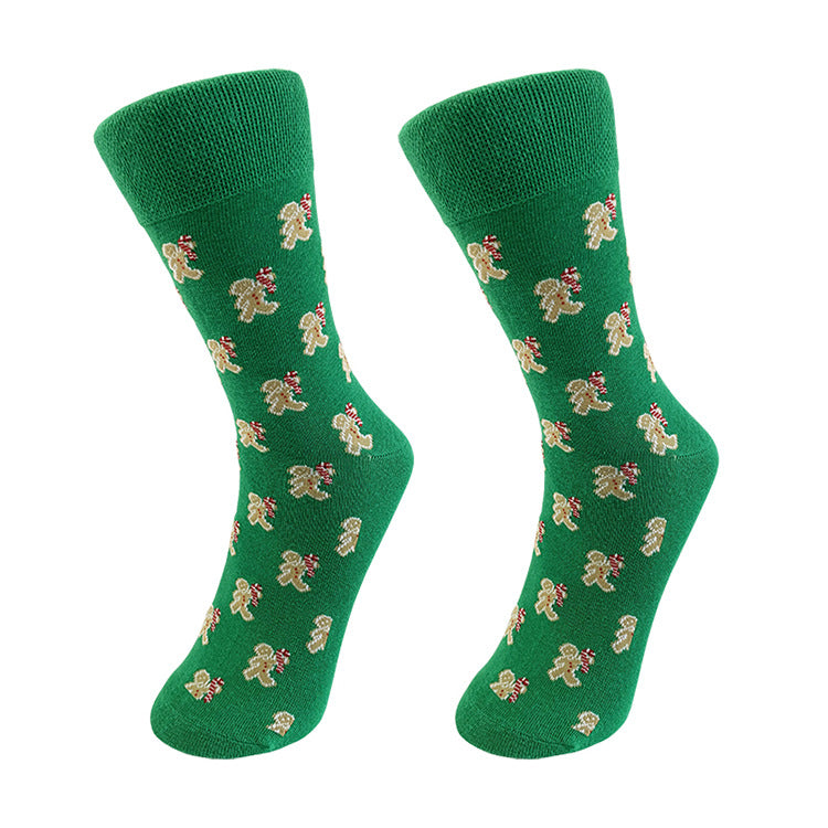 Wholesale New Elk Gingerbread Man Medium New Year's Christmas Celebration Manufacturer Socks