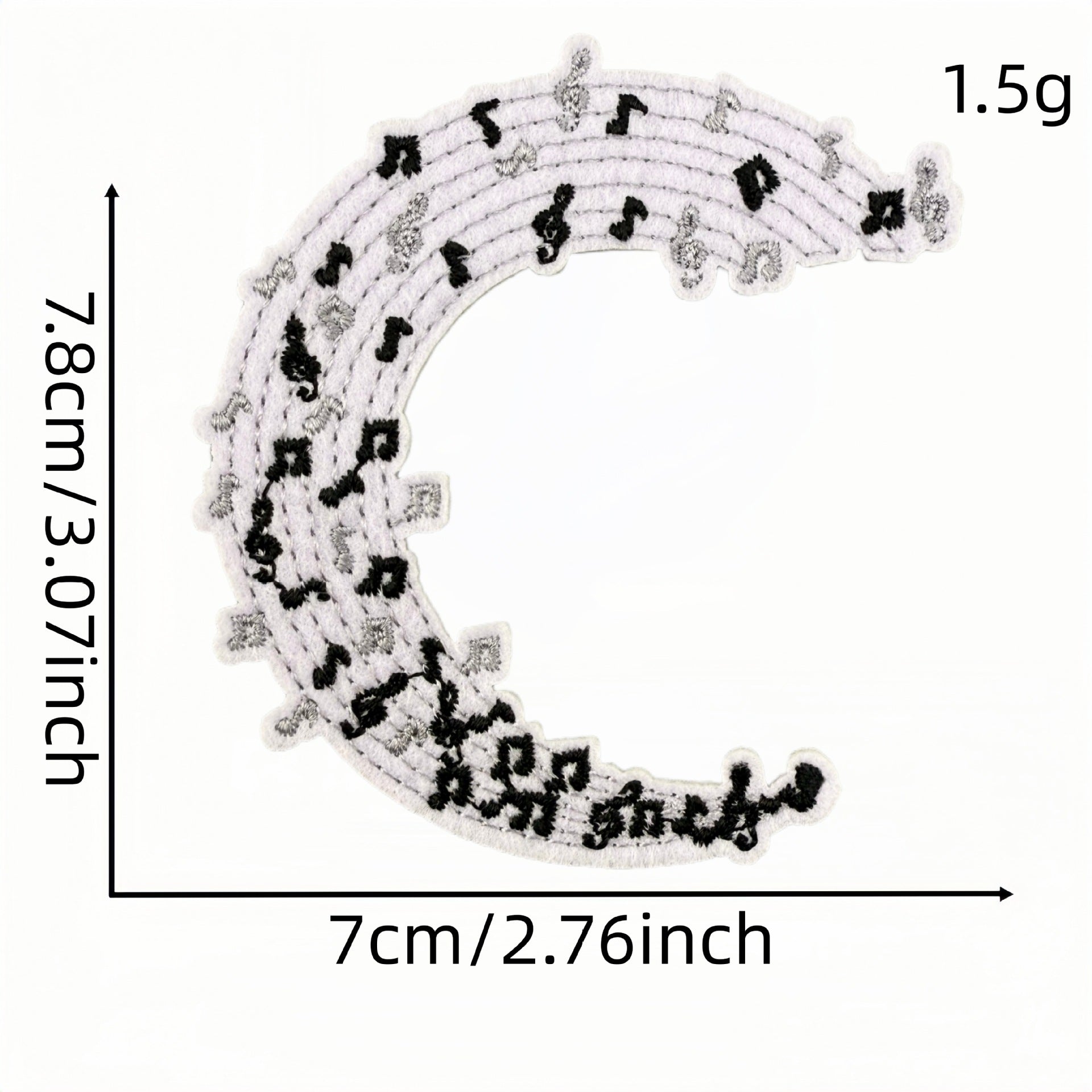 Wholesale Cartoon punk style note embroidery DIY Patches