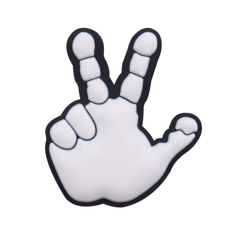 Wholesale 3pcs Creative DIY Baby Products Baby Pacifier Chain Teething Teething Gel Cartoon Palm Silicone Beads