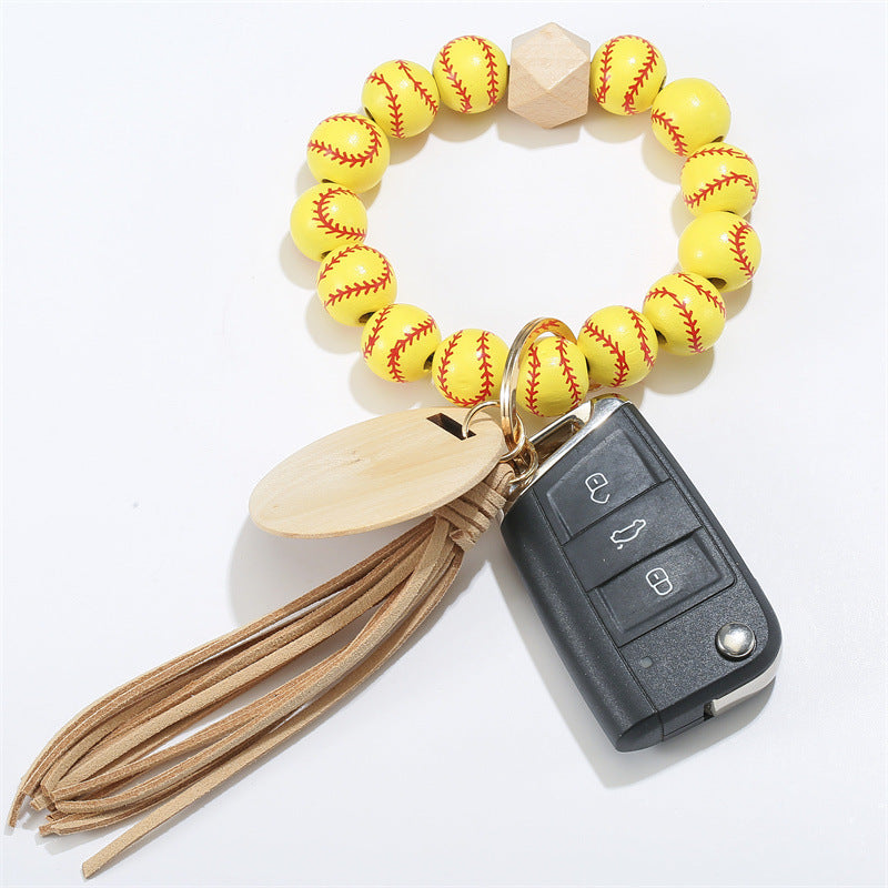 Wholesale Wood Tassel Bracelets Keychains