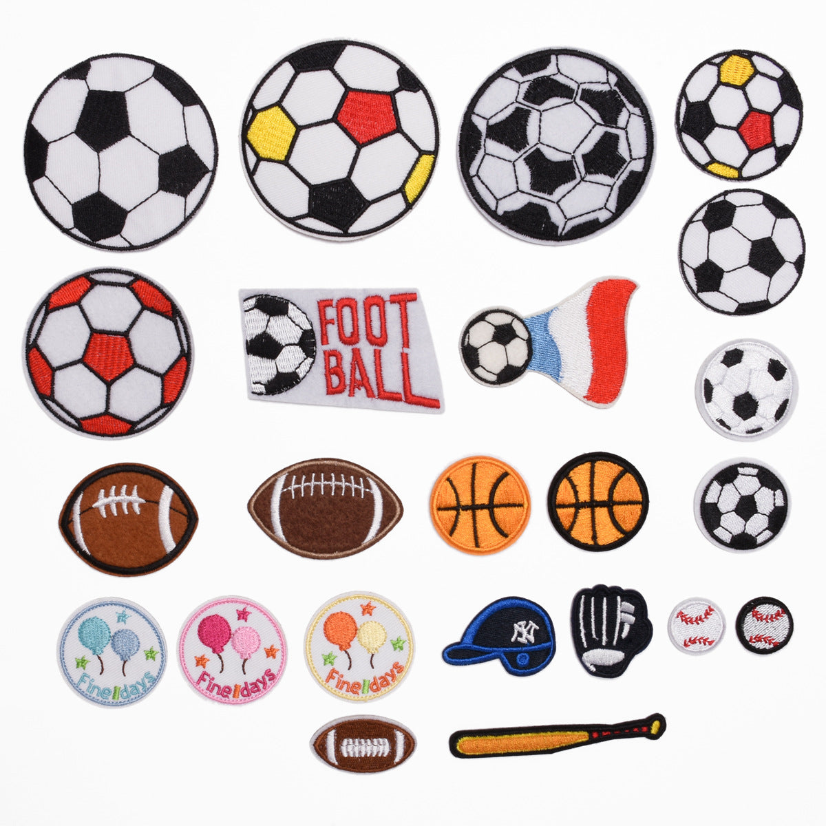 Wholesale adhesive embroidered cloth stickers basketball  DIY Patches