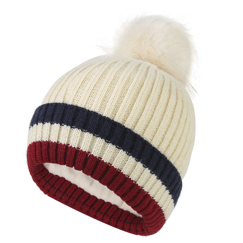 Wholesale Winter Plush Woolen Hats Ear Protection Warm Knitted Hats