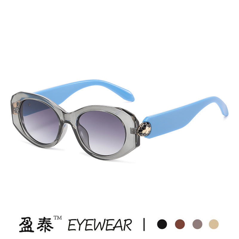 Wholesale Metal snake head oval personality fashion versatile Sunglasses