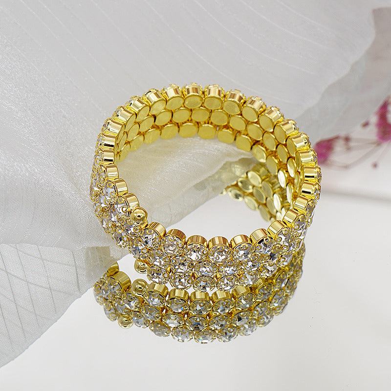 Wholesale Entangled Fashion Trendy Rhinestones Bracelet