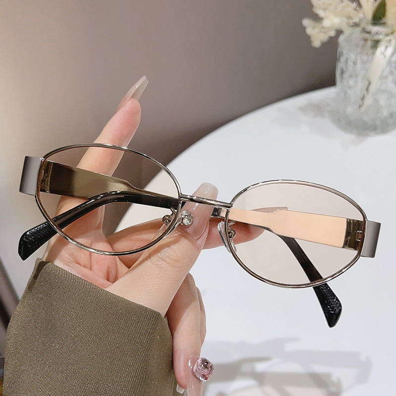Wholesale Oval Metal Large Frame Sunglasses