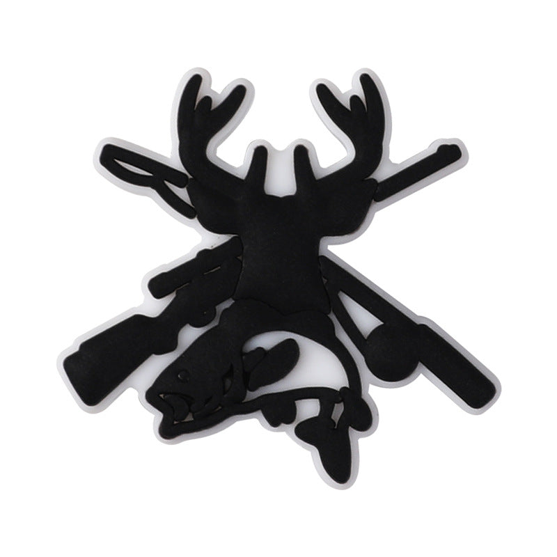 Wholesale 20pcs/ pack deer antler silicone beads DIY straight hole beads