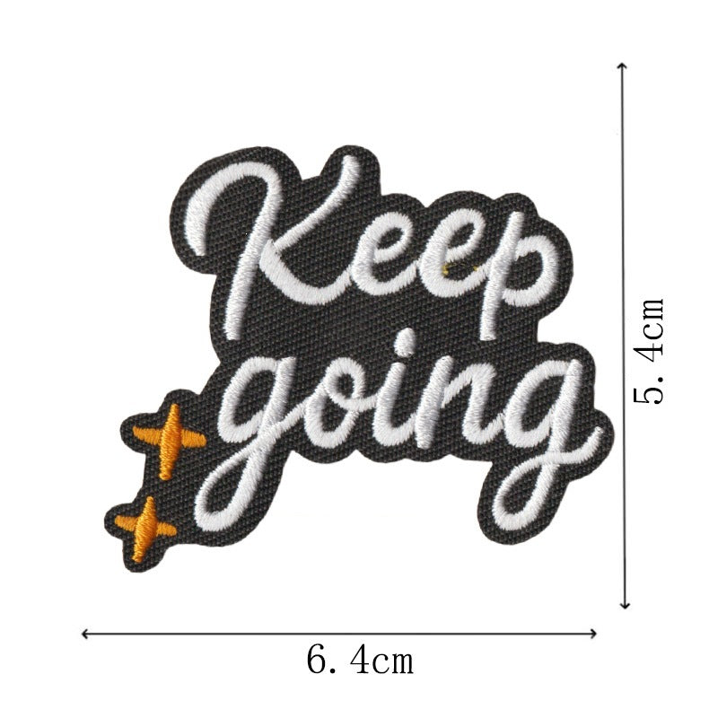 Wholesale English Letter Heart Embroidered Patches Polyester Cotton Iron On Applique For Coat Bag Decor Chic Fashion Gift Boutique Resale Set