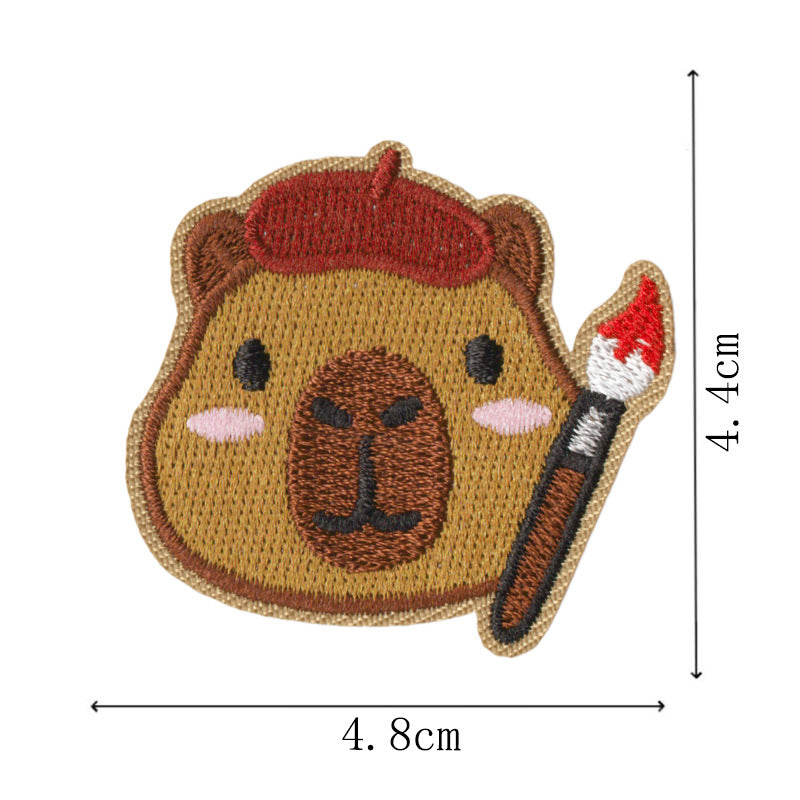 Wholesale Capybara Embroidered Patches Iron On No Sew Repair Set Of 9 For Clothes Backpacks Casual Craft Supply
